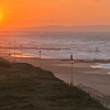 Sunrise over the Isle of Wight looking from Southbourne beach