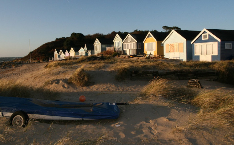 Southbourne beach and chalets