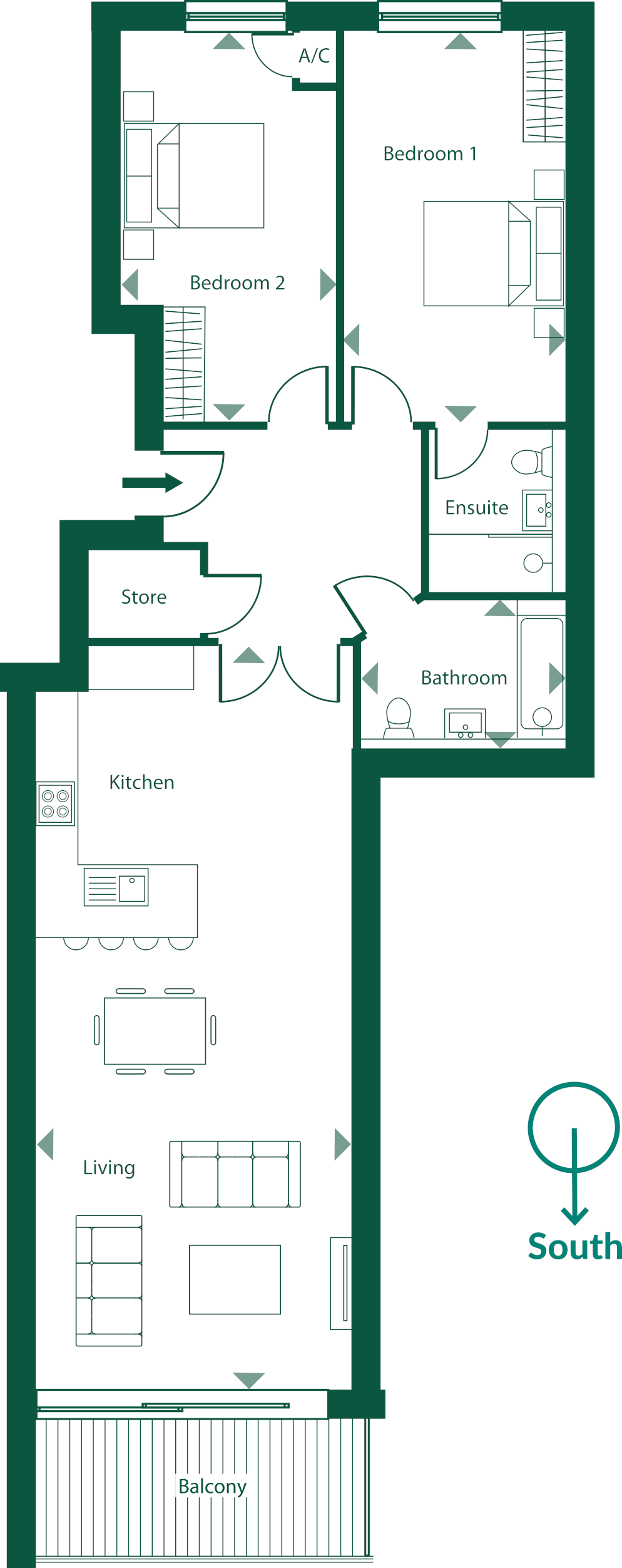 Echo Beach - Apartment 10 first floor plan