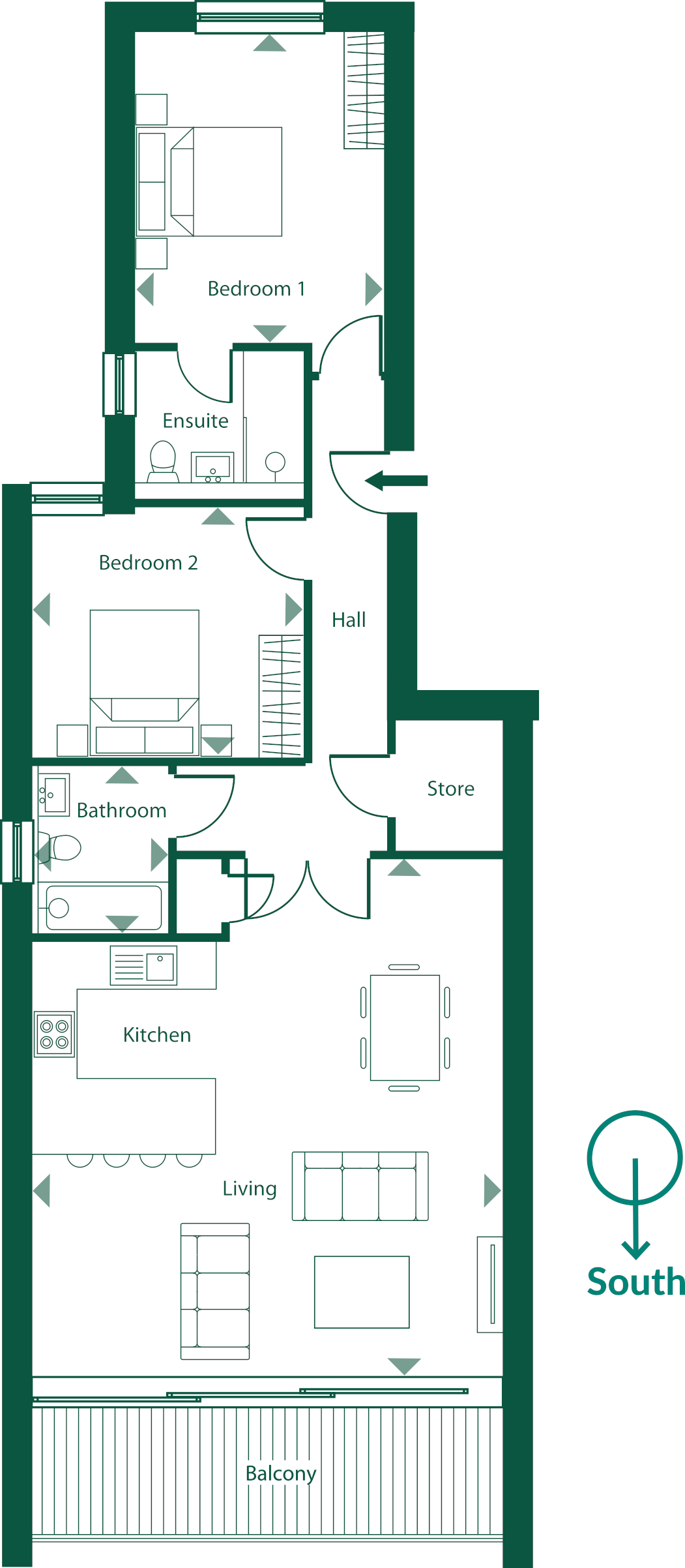 Echo Beach - Apartment 5 first floor plan