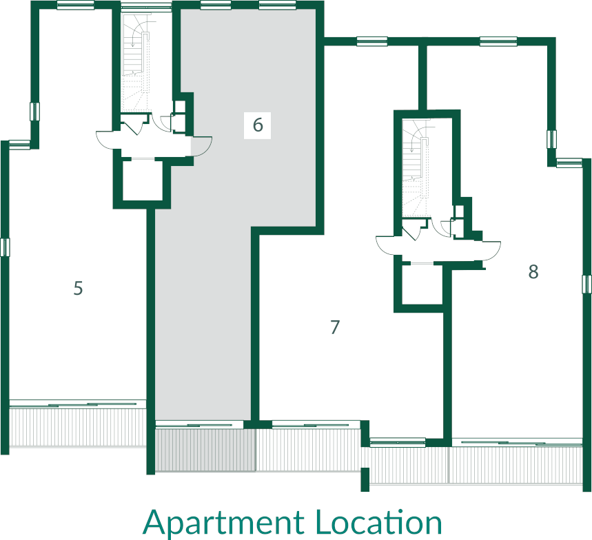 Echo Beach apartment 6 location