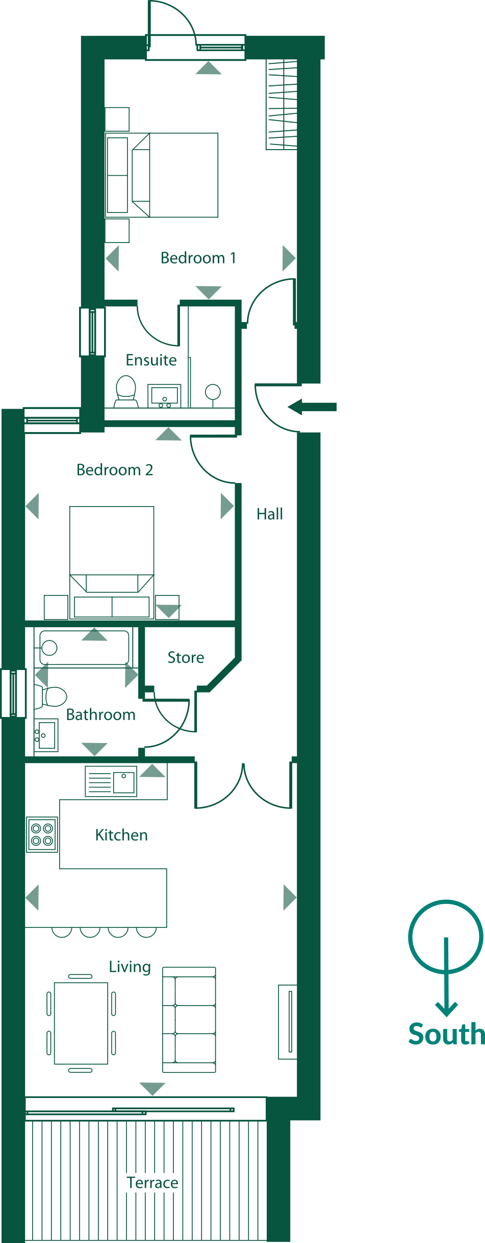 Echo Beach - Apartment 1 ground floor plan