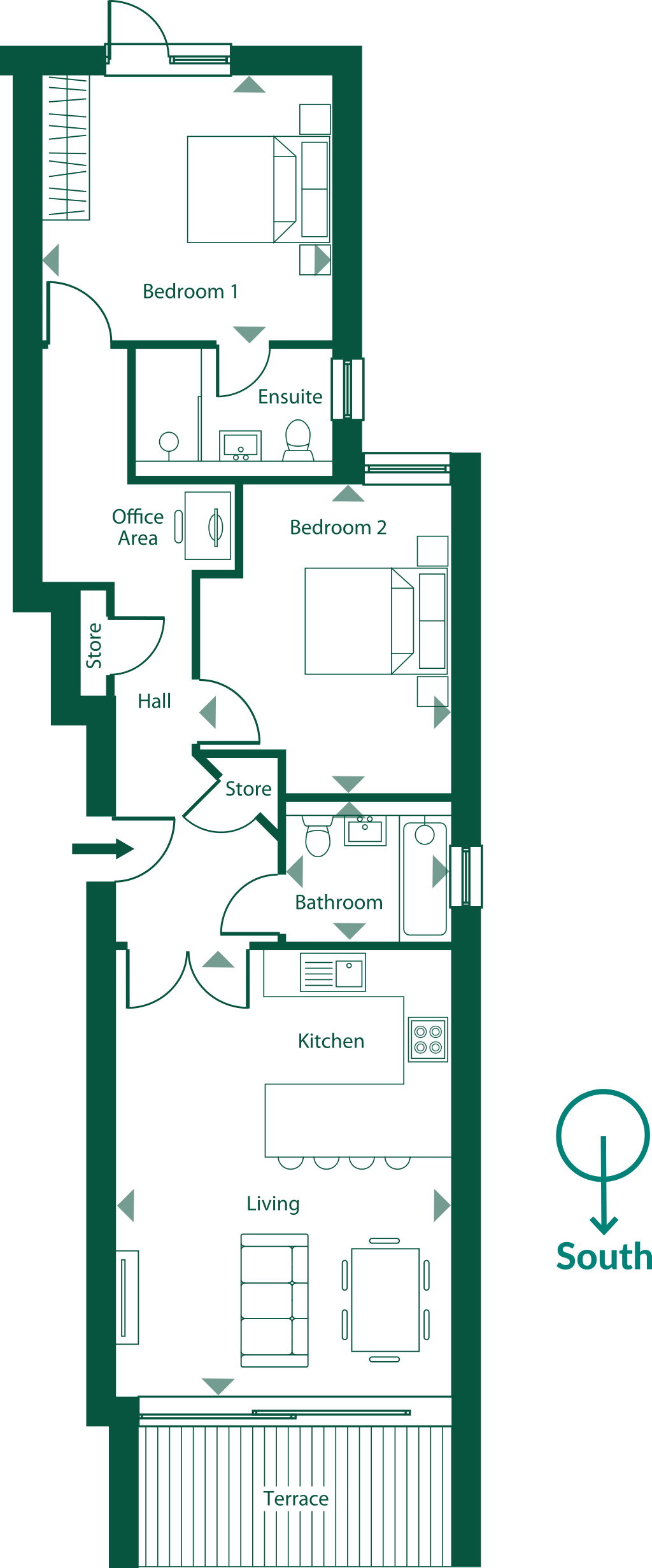 Echo Beach - Apartment 4 ground floor plan