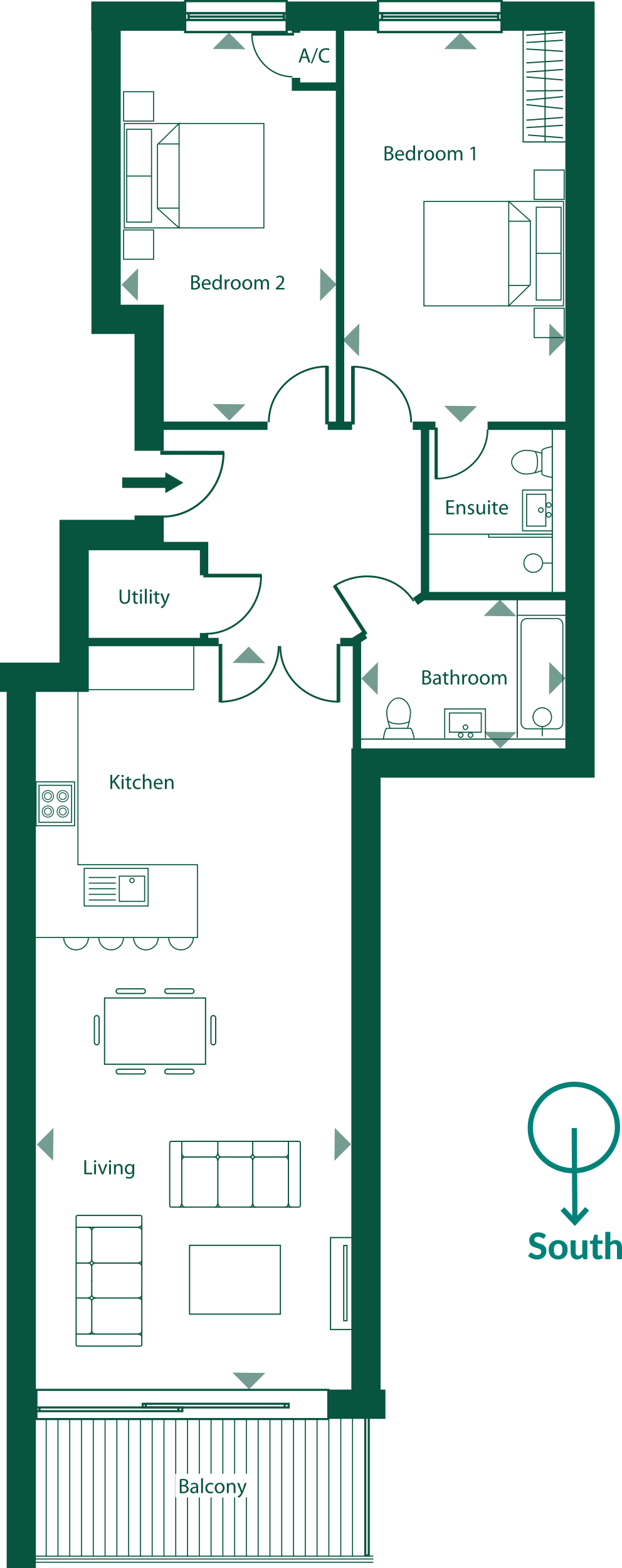 Echo Beach - Apartment 10 second floor plan