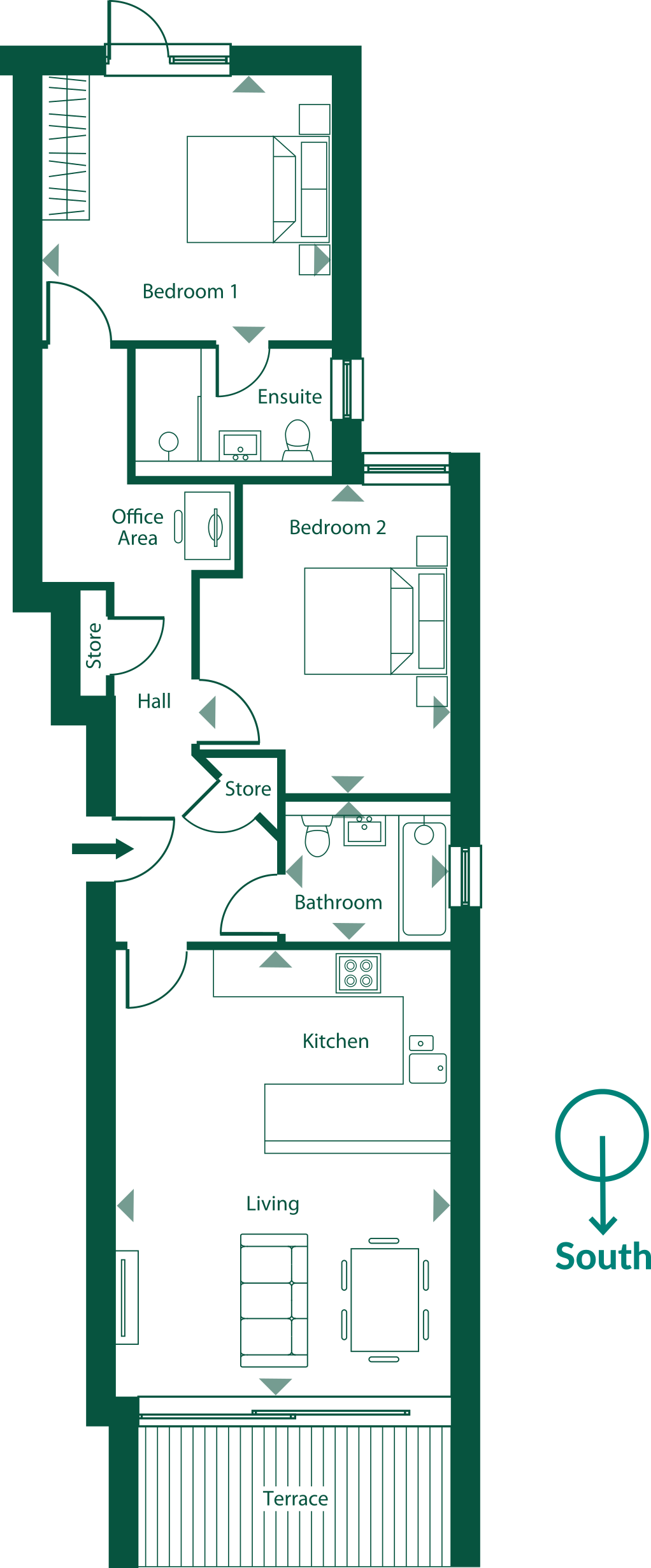 Echo Beach - Apartment 4 ground floor plan